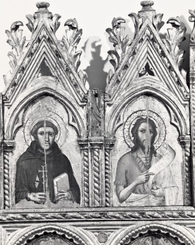 A. Villani e Figli — Giovanni da Bologna - sec. XIV - San Francesco d'Assisi; San Giovanni Battista — particolare